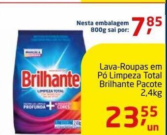 Tenda Atacado Lava roupas em pó brilhante 2,4kg oferta