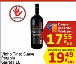 Tenda Atacado Vinho tinto suave pérgola 1l oferta