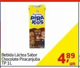 Tenda Atacado Bebida láctea chocolate piracanjuba 1l oferta