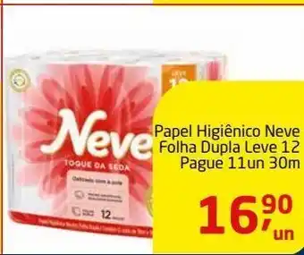 Tenda Atacado Papel higiênico folha dupla neve 12un 30m oferta