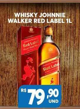 Atacadão Centro Sul Whisky Johnnie Walker Red Label 1L oferta