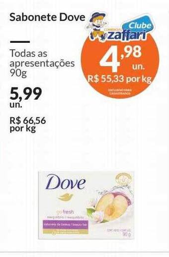 Zaffari Sabonete dove oferta
