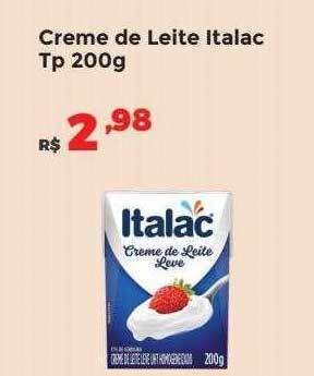 Villarreal Supermercados Creme de leite italac tp oferta