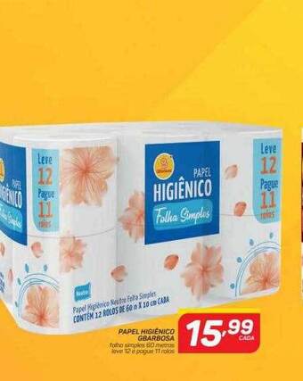 GBarbosa Papel higiênico gbarbosa oferta