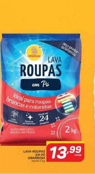 Lava-roupas em pó gbarbosa