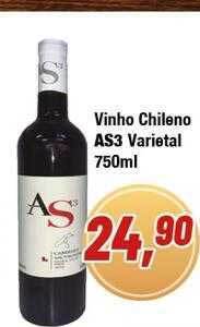 Rede Economia Vinho chileno as3 varietal oferta