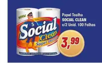 Papel toalha social clean