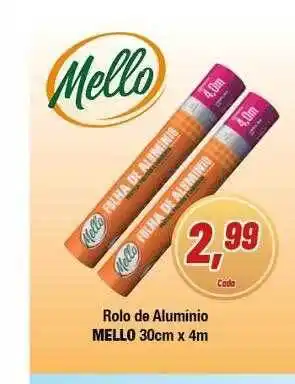Rede Economia Rolo de aluminio mello 30cm x 4m oferta