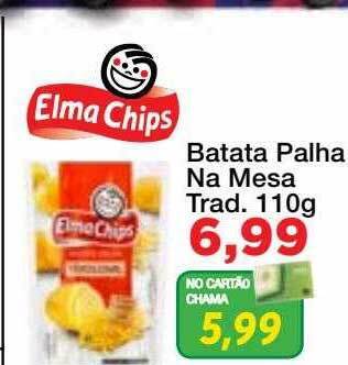 Chama Supermercados Batata palha na mesa trad oferta