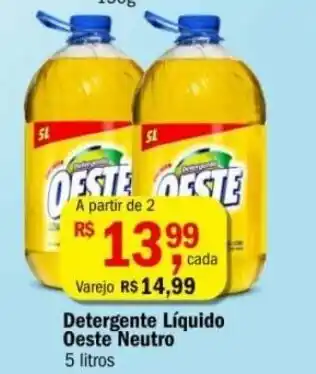 Detergente Liquido Oeste neutro 5L