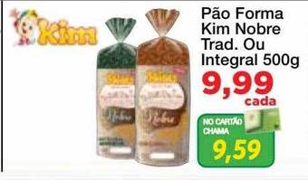 Chama Supermercados Pão forma kim nobre trad ou integral oferta