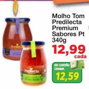 Chama Supermercados Molho tom predilecta premium sabores oferta