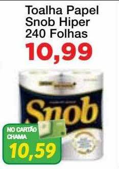 Chama Supermercados Toalha papel snob hiper 240 folhas oferta