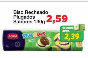 Chama Supermercados Bisc recheado plugados sabores oferta