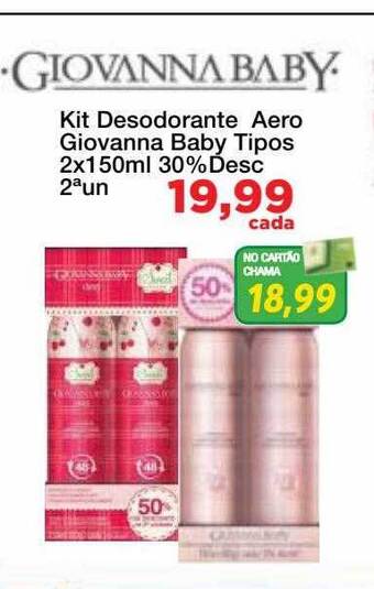 Chama Supermercados Kit desodorante aero giovanna baby tipos oferta