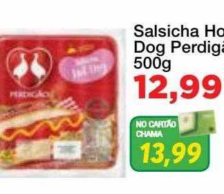Chama Supermercados Salsicha hot dog perdigão oferta