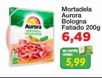 Chama Supermercados Mortadela aurora bologna fatiado oferta