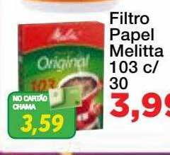 Chama Supermercados Filtro papel melitta 103 oferta
