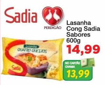 Chama Supermercados Lasanha cong sadia sabores oferta