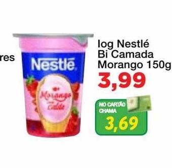 Chama Supermercados Iog nestlé bi camada morango oferta