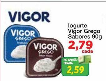 Chama Supermercados Iogurte vigor grego sabores oferta