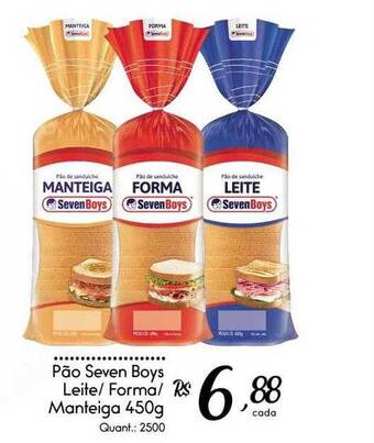 Giassi Supermercados Pão seven boys leite - forma - manteiga oferta