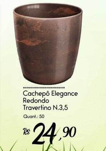 Giassi Supermercados Cachepô elegance redondo travertino oferta