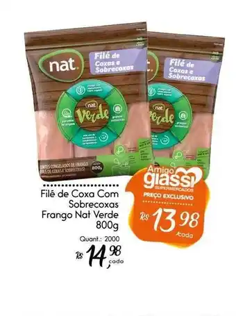 Giassi Supermercados Filé e coxa com sobrecoxas frango nat verde oferta