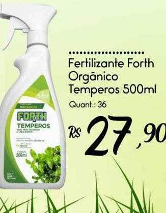 Fertilizante forth orgânico temperos
