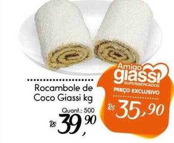 Giassi Supermercados Rocambole de coco giassi kg oferta