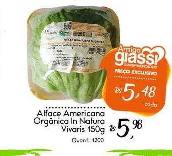 Giassi Supermercados Alface americana orgânica in natura vivaris oferta