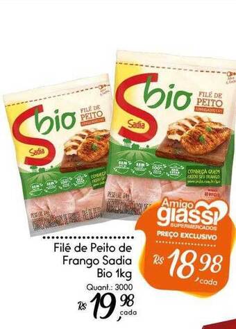 Giassi Supermercados Filé de peito de frango sadia bio oferta