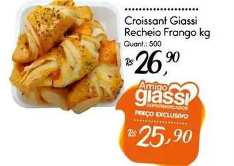 Giassi Supermercados Croissant giassi recheio frango kg oferta