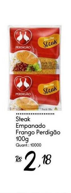 Giassi Supermercados Steak empanado frango perdigão oferta