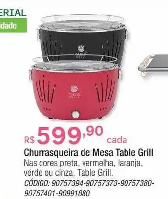 Churrasqueira de mesa table grill nas cores pretas table grill naterial