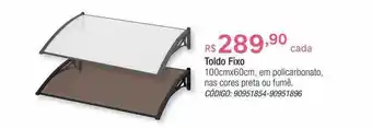 Toldo fixo 100cmx60cm