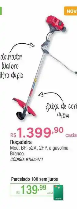Leroy Merlin Roçadeira mod. br-52a branco oferta