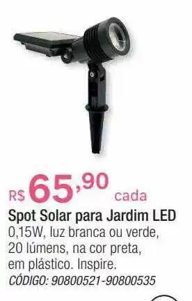 Leroy Merlin Spot solar para jardim led 0.15w inspire oferta
