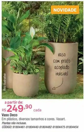 Leroy Merlin Vaso deco em plástico vasart oferta