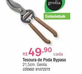 Tesoura de poda bypass 21.5cm geolia