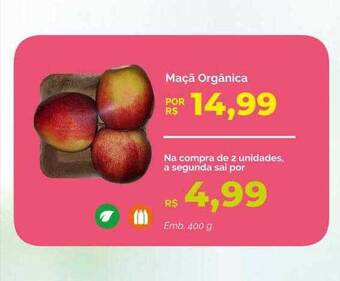 Oba Hortifruti Maçã orgânica oferta