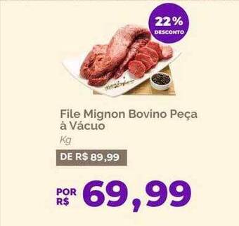 Oba Hortifruti File mignon bovino peça à vácuo 22% desconto oferta