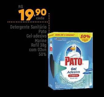 Supper Rissul Detergente sanitário pato gel-adesivo marine refil com 02 oferta