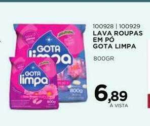 Lava roupas em pó gota limpa