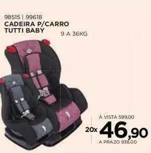 Cadeira p carro tutti baby