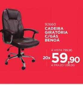 Benoit Cadeira giratória c gás benoá oferta