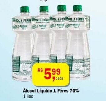 Alcool Liquido J. Feres 70% 1L