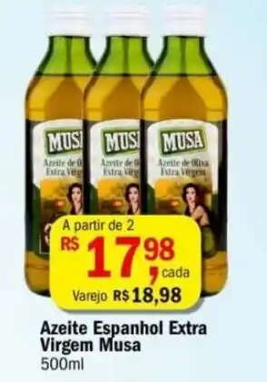 Azeite Espanhol Extra Virgem Musa 500ml