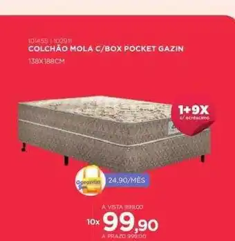 Benoit Colchão mola c box pocket gazin oferta