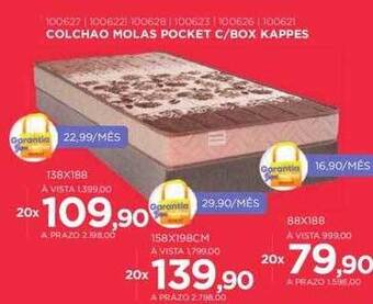 Benoit Colchao molas pocket c box kappes oferta